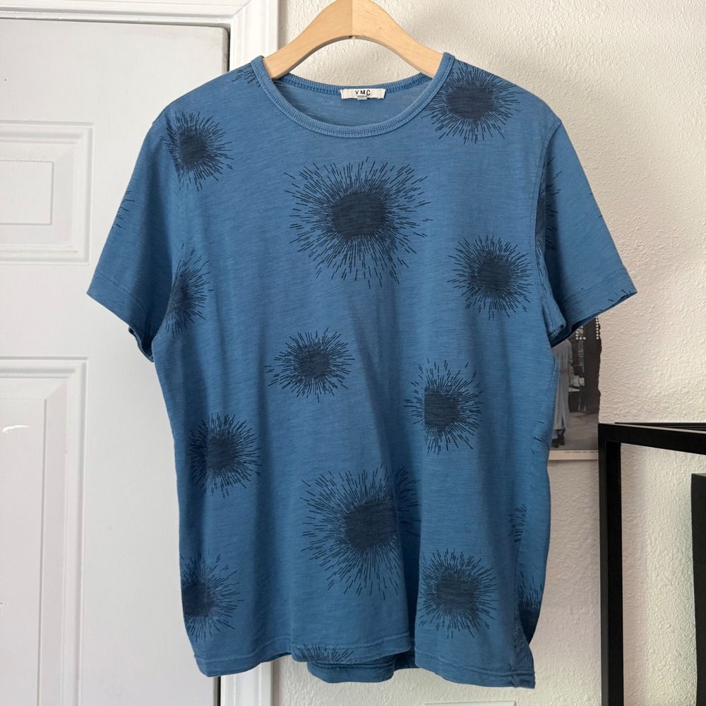 YMC denim blue black crew neck short sleeve tee t-shirt